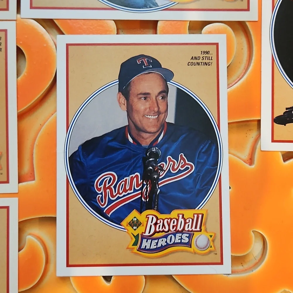 1990 Upper Deck Baseball Heros Nolan Ryan cards 10-18